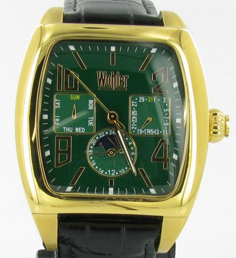 NEW Wohler Mens Tank Watch w/ Box & Papers: Excellent new old stock piece with box and papers