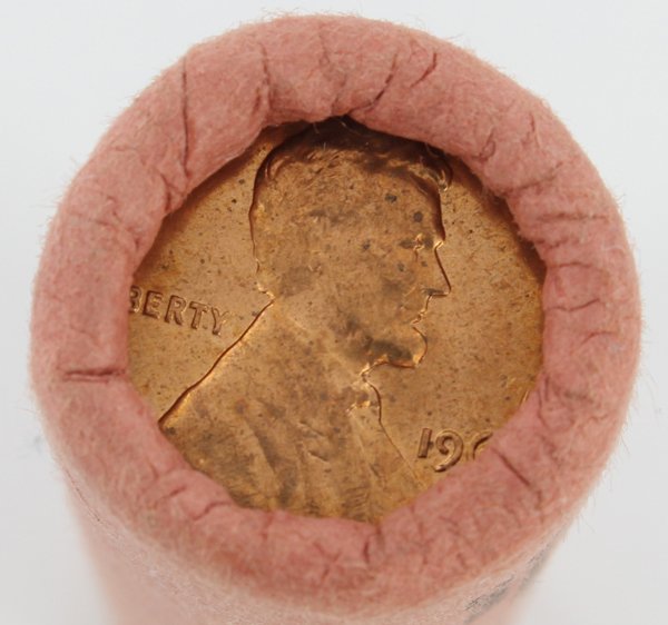 1961D Lincoln Cent Scarce Never Opened BU Roll (1 of 2)