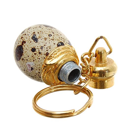 Quail Egg Key Chain with 24k (1 of 2)