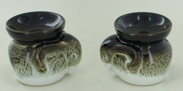 New Elephant Ceramic Oil Warmers Pair (1 of 1)