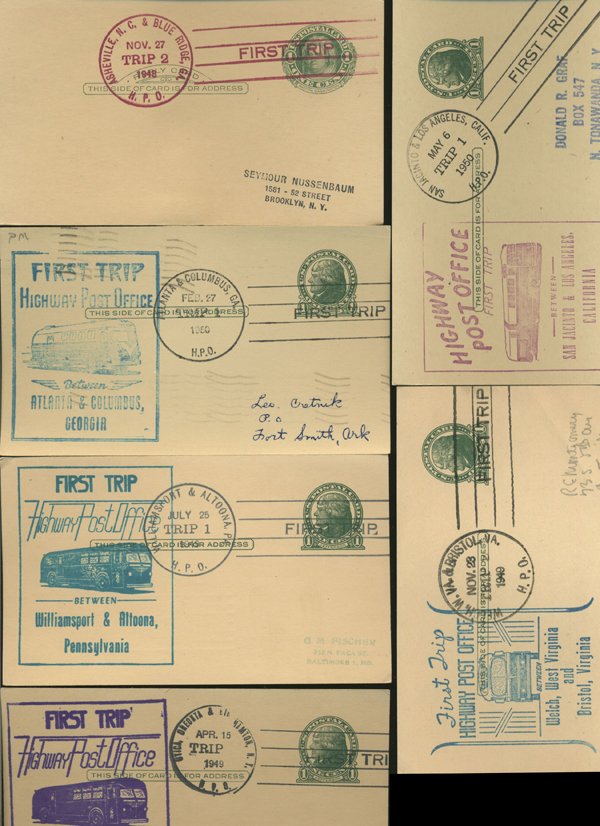 SCARCE 1950s HWY POST OFFICE 1ST DAY COVER COLLECTION: As pictured, scarce low volume issues