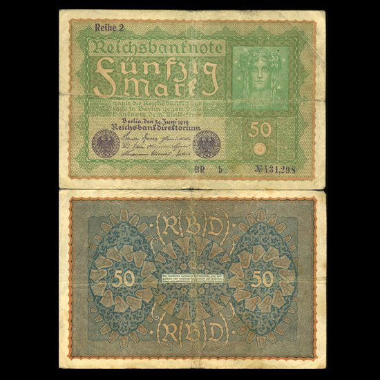 1919 Germany 50 Mark Note Circulated (1 of 1)