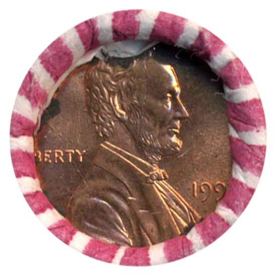 1993 Linc 1c BU Scarce UnOpened Bank Roll 50 GEMS (1 of 2)