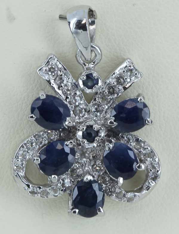 30.5twc Bl Sapphire Gold Vermeil  Pendant (1 of 1)