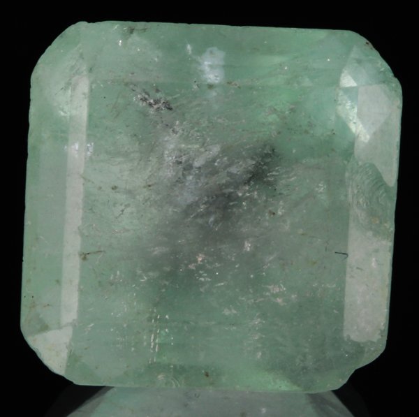 14.24ct Mint Green Emerald Octagon Cut: Excellent untreated grade 2 of 10 specimen; estimated Gem Guide wholesale $225, estimated retail $650; Colombia origin