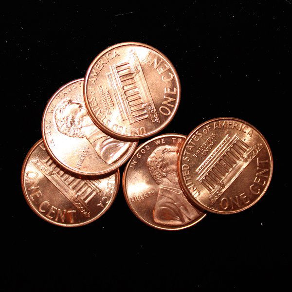 2001D 5 Choice/GEM BU Lincoln Cents from Unopened Bank (1 of 1)