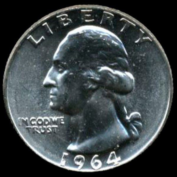 1964 Silver GW 25c Super Gem GEM++ UNC (1 of 2)