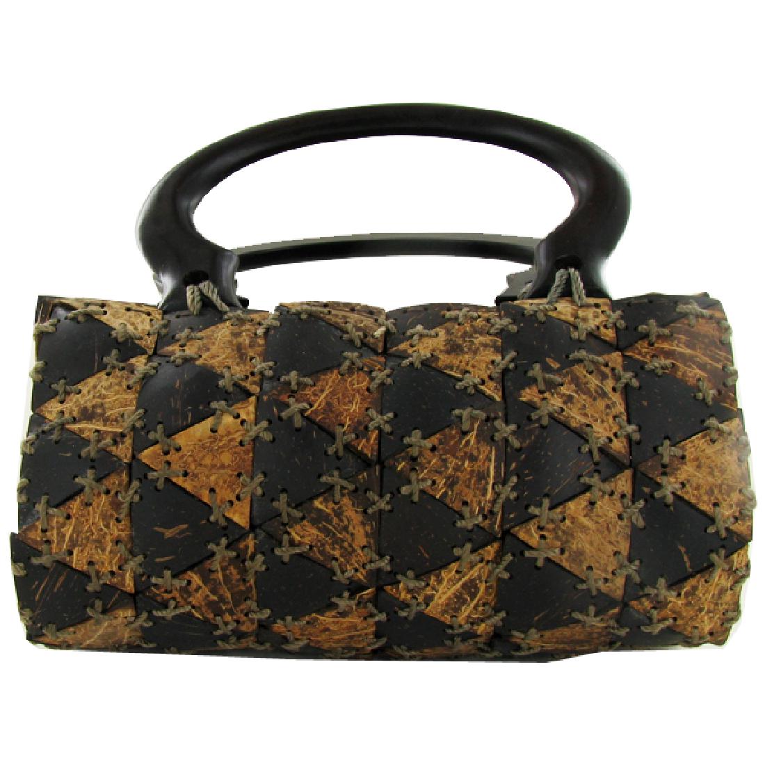 Handcrafted Polished Coconut Shell Handbag (1 of 2)