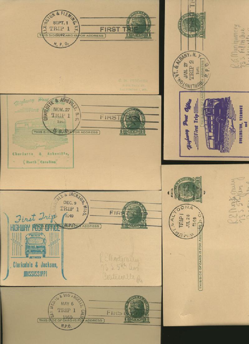SCARCE 1950s HWY POST OFFICE 1ST DAY COVER COLLECTION: As pictured, scarce low volume issues