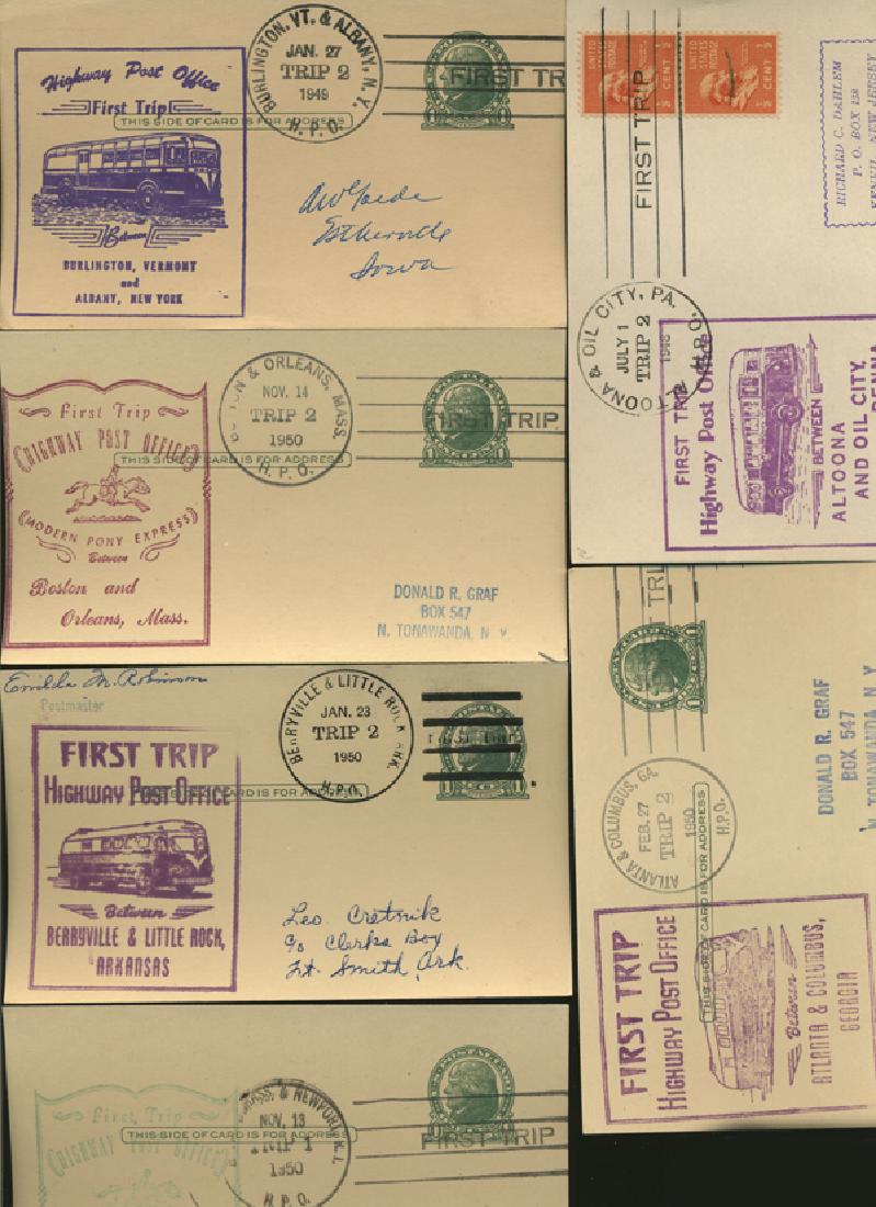 SCARCE 1950s HWY POST OFFICE 1ST DAY COVER COLLECTION: As pictured, scarce low volume issues