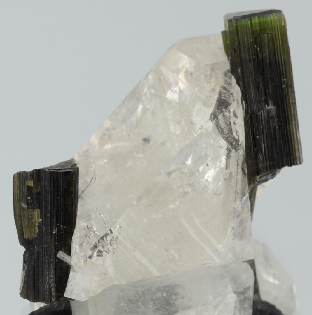 100ct Natural Green Tourmaline Crystals on Quartz (1 of 1)