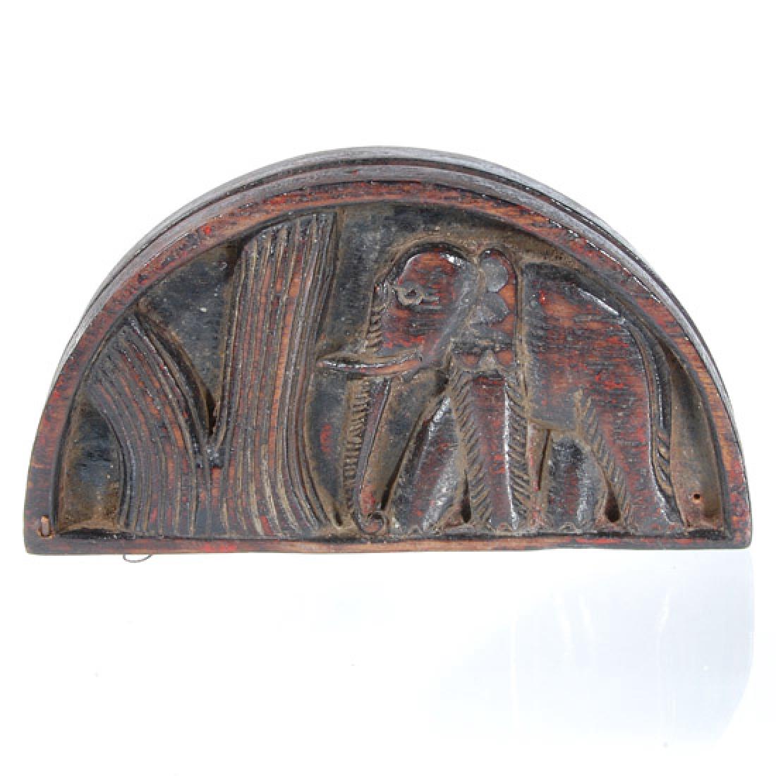 Antique Opium Scale Set In Hand Carved Teak Box (1 of 3)