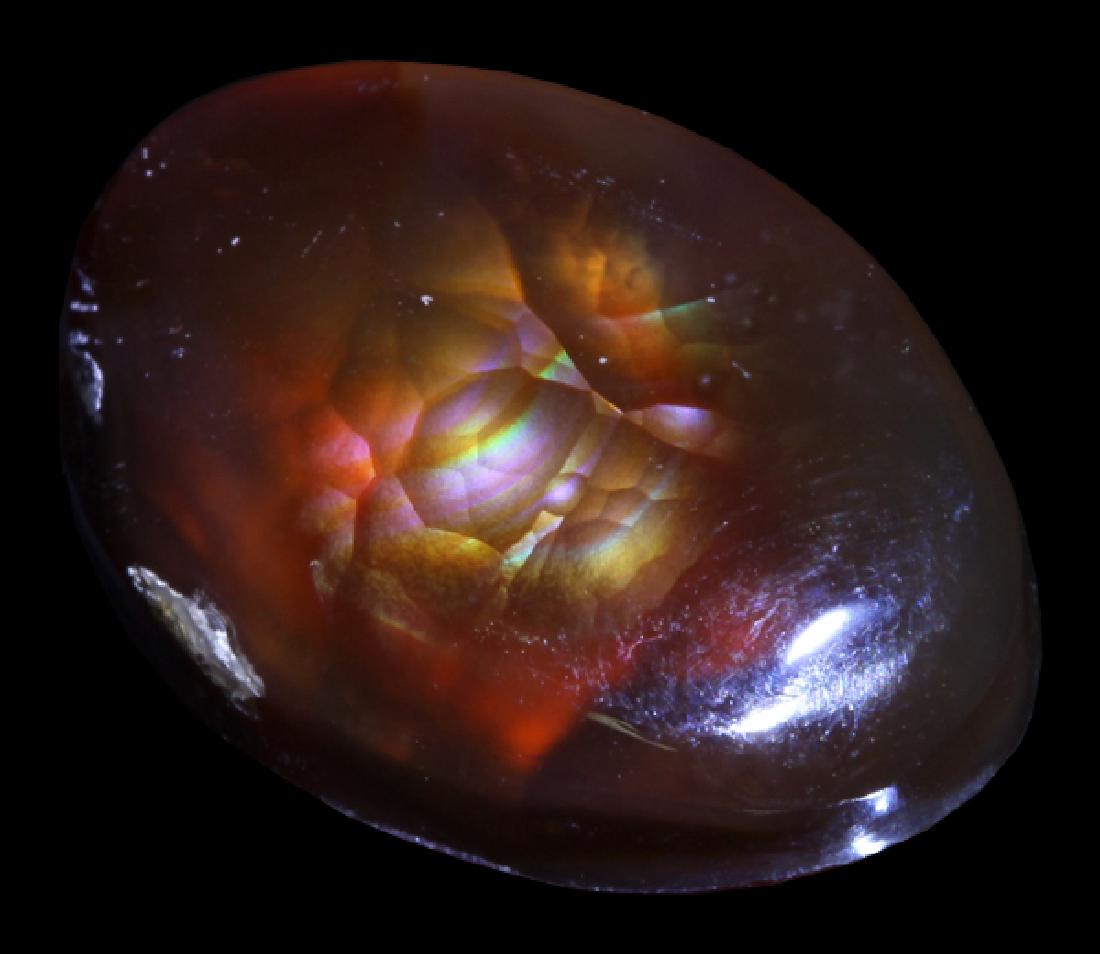 11.25ct Super HOT Mexican Fire Agate Mine Cut Cabochon (1 of 1)
