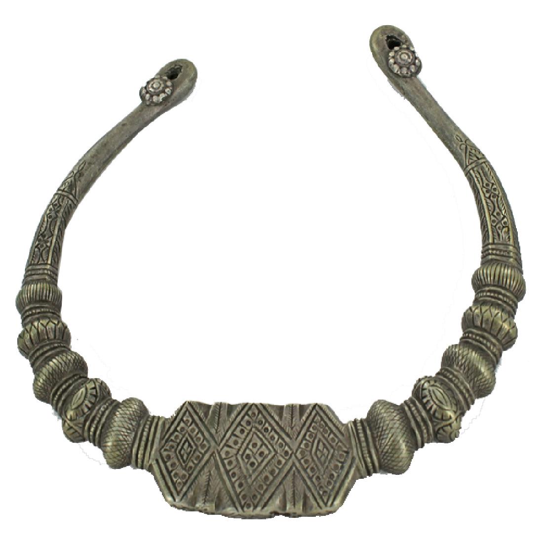 Antique Hand Forged Heavy Silver Hilltribe Choker (1 of 2)