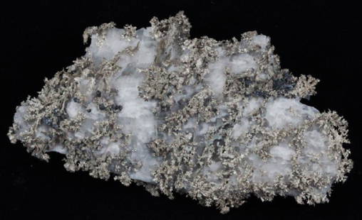 195ct RARE Natural Silver Crystal Cluster on Matrix: Super RARE naturally occuring silver crystals on matrix; 6.5cm