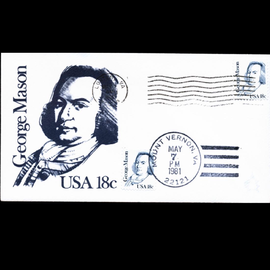 1981 US First Day Postal Cover Dual Postmark ERROR (1 of 1)