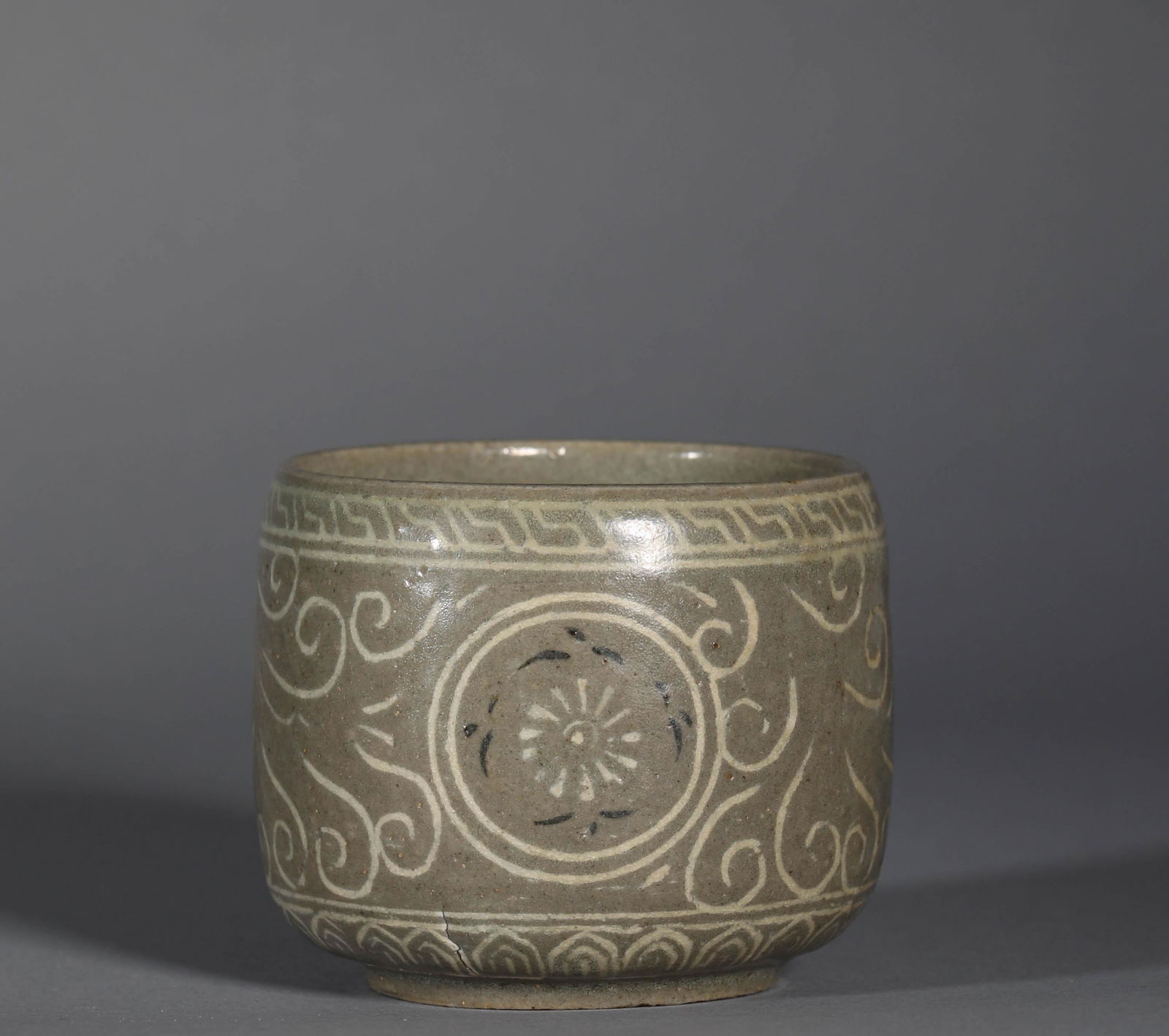 Celadon Flower Pattern Porcelain Cup (1 of 5)