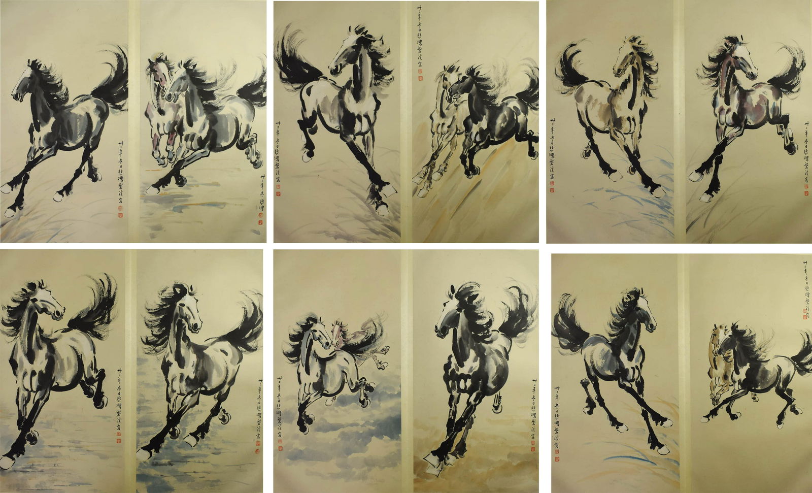 a chinese painting album, xu beihong mark (1 of 10)