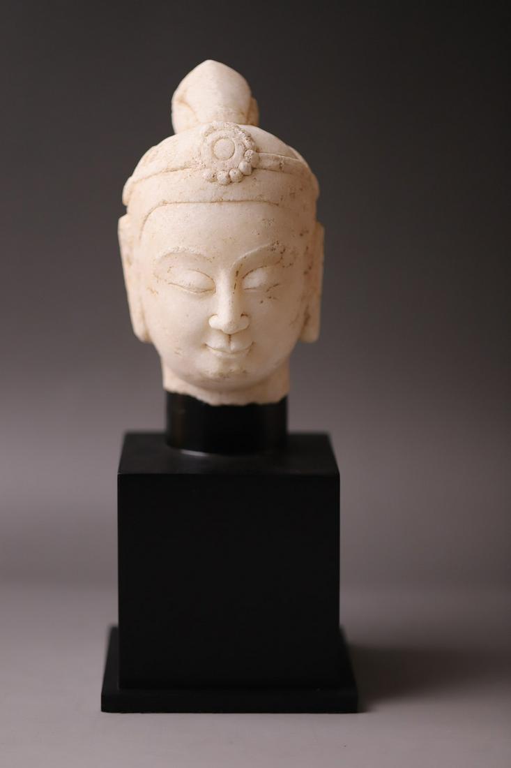 A Stone Buddha Head Figure Statue (1 of 8)