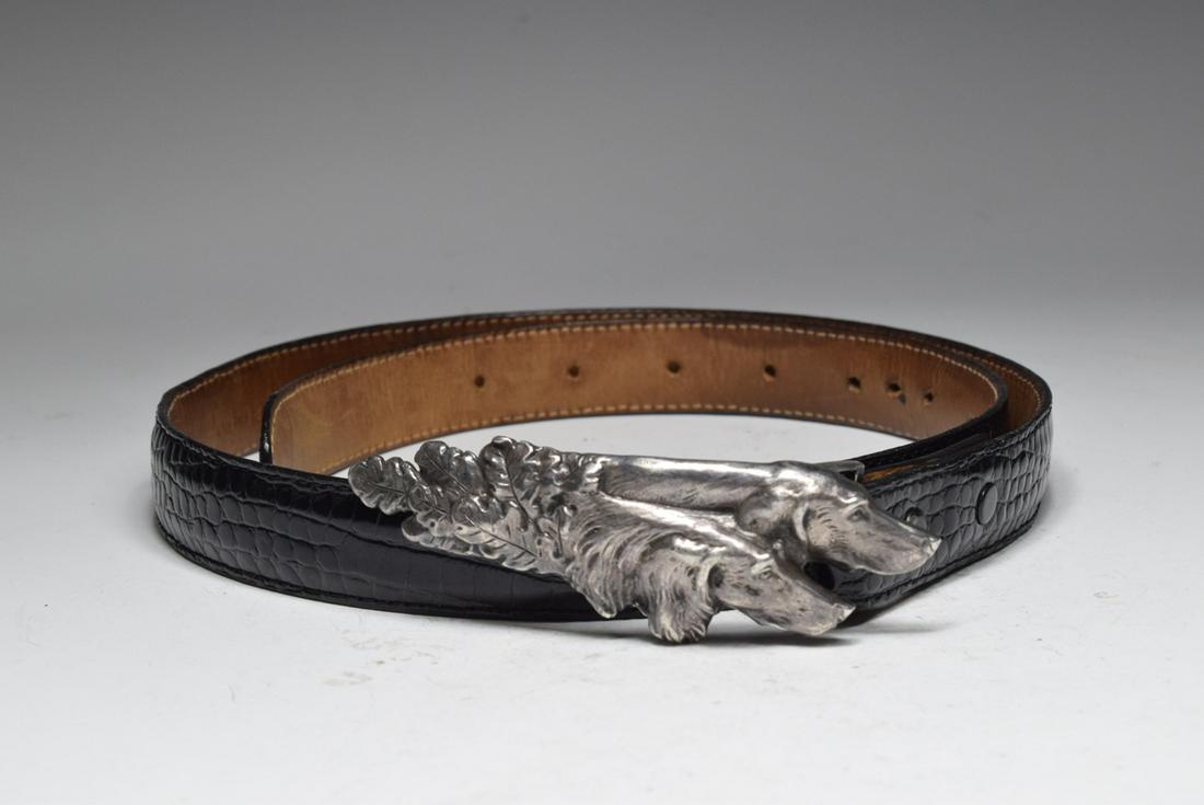 Sterling Silver Dog Belt Buckle (1 of 9)