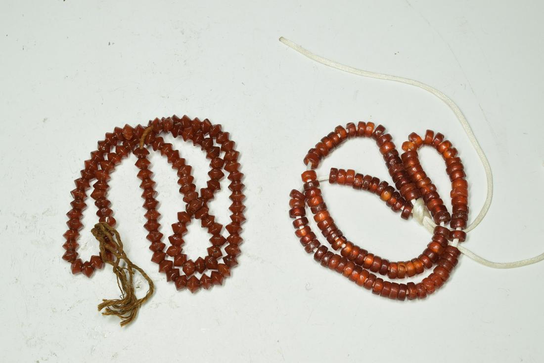 Pair of Red Agate Bead Necklace (1 of 6)