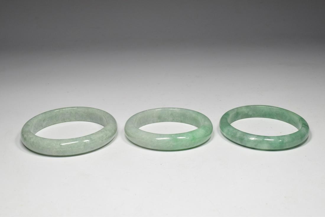 Three Green Jadeite Bangle (1 of 8)