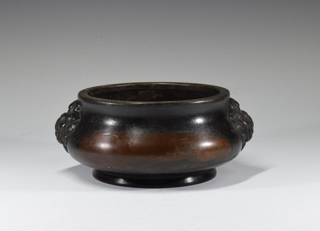 Chinese Bronze Beast Pattern Incense Burner (1 of 6)
