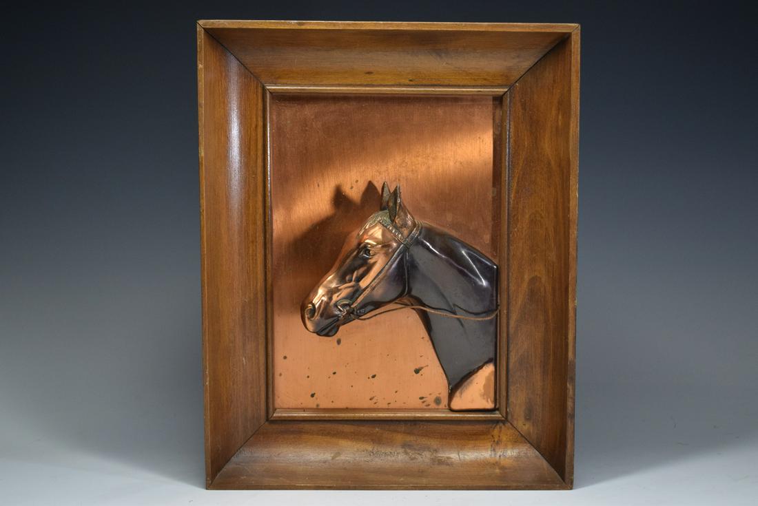 Bronze Horse Head Wall Hanging Ornament (1 of 6)