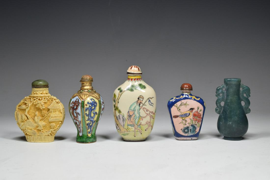 Group of Five Snuff Bottle (1 of 10)