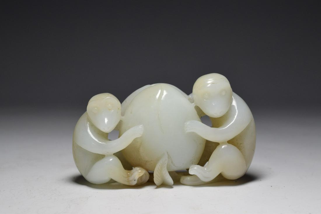 Jade Monkey with Peach Ornament (1 of 7)