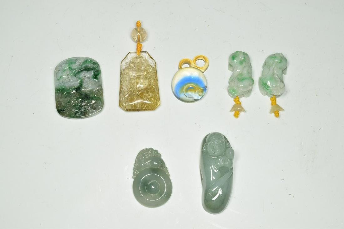 Group of Jadeite, Glass, Crystal Ornament (1 of 8)