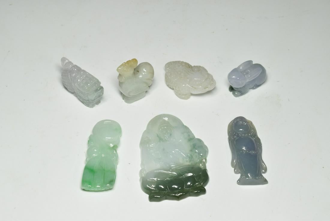 Group of Jadeite, Glass, Crystal Ornament (1 of 8)