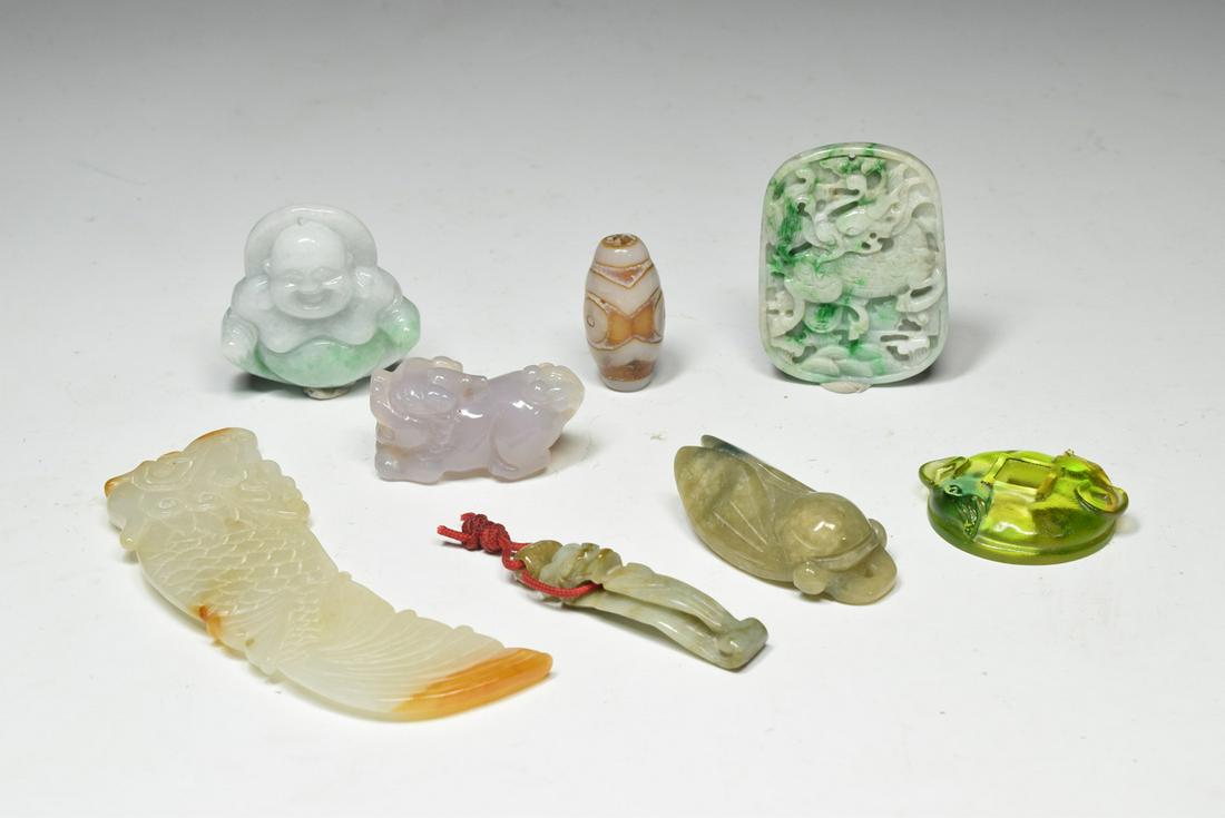 Group of Jadeite, Glass, Crystal Ornament (1 of 7)