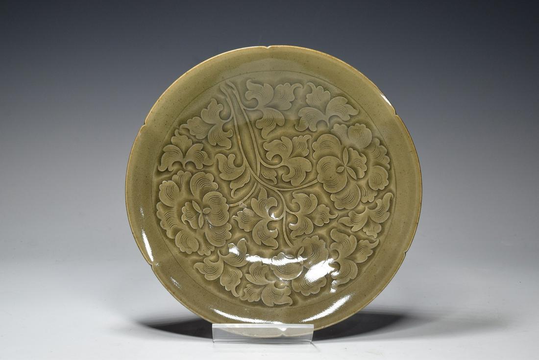 Yaozhou Kiln Flower Pattern Porcelain Plate (1 of 8)