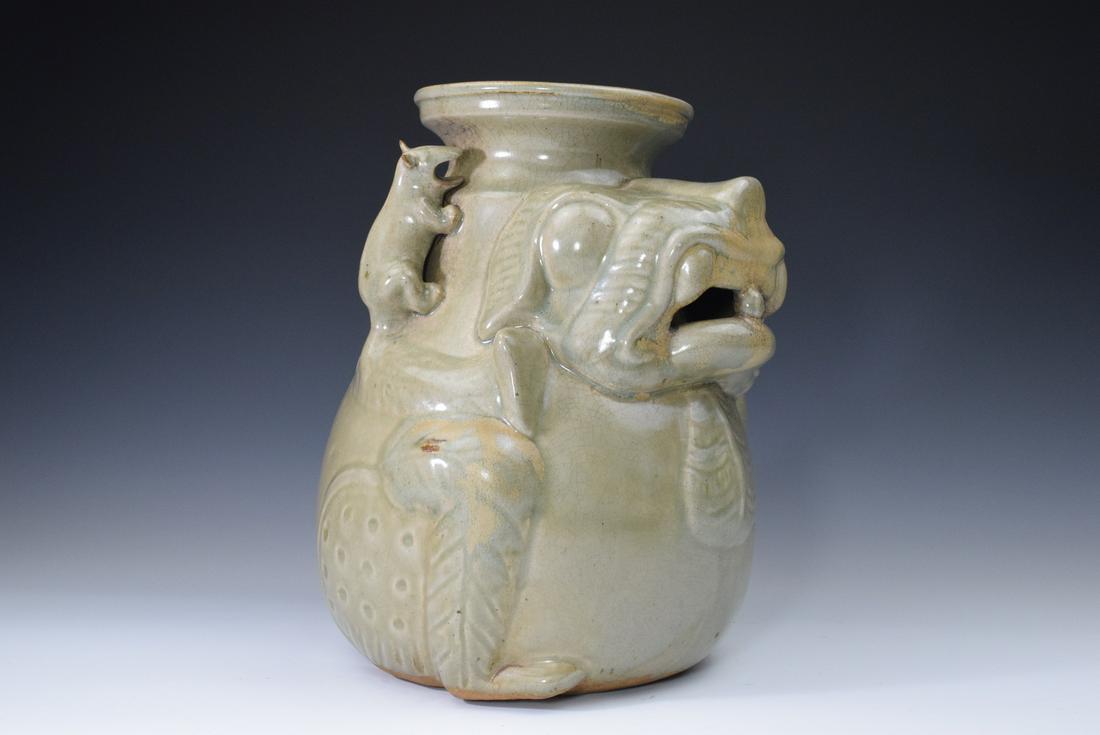 Grey Glazed Beast Porcelain Jar (1 of 11)