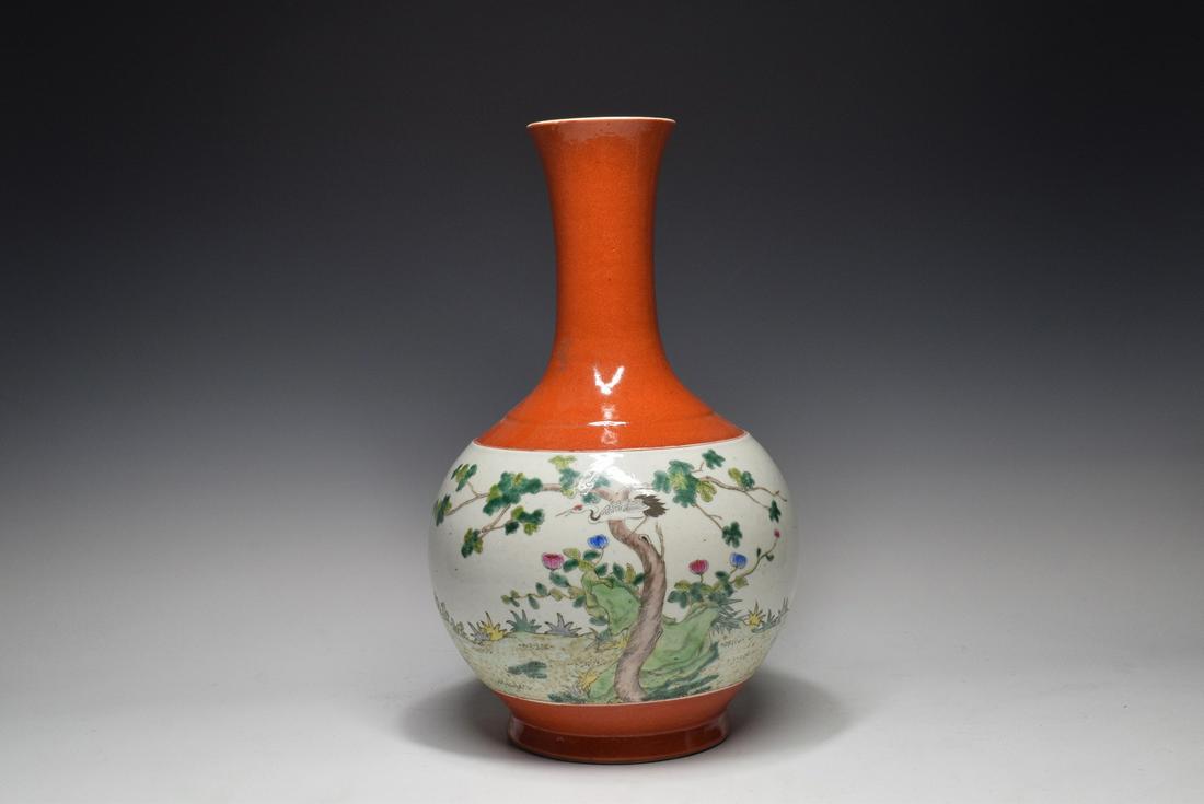 Drawing Deer with Landscape Porcelain Tianqiu Vase (1 of 10)