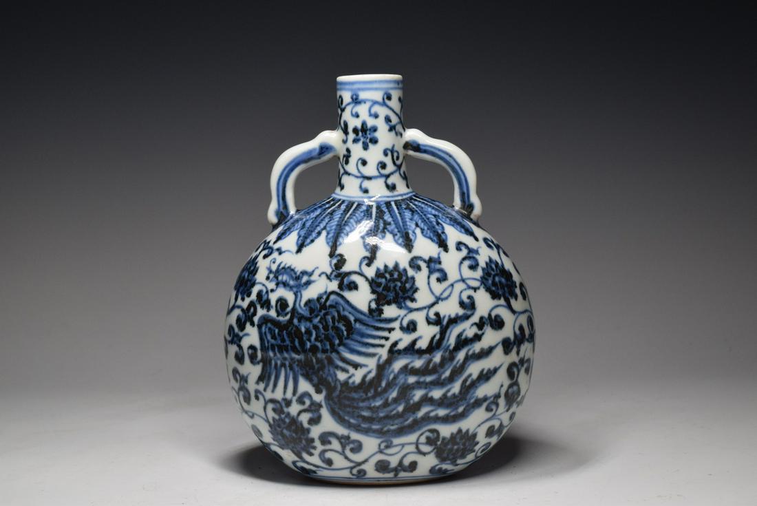 Blue and White Phoenix Pattern Porcelain Vase (1 of 8)