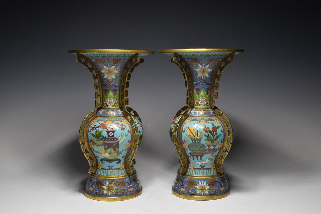 Pair of Cloisonne Vase (1 of 10)