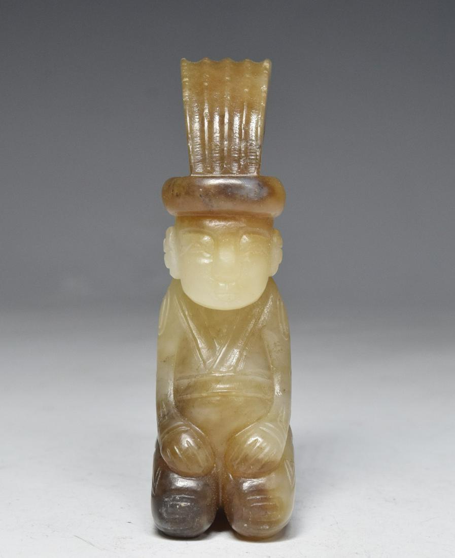 Jade Kneeling Man Figure Ornament (1 of 7)