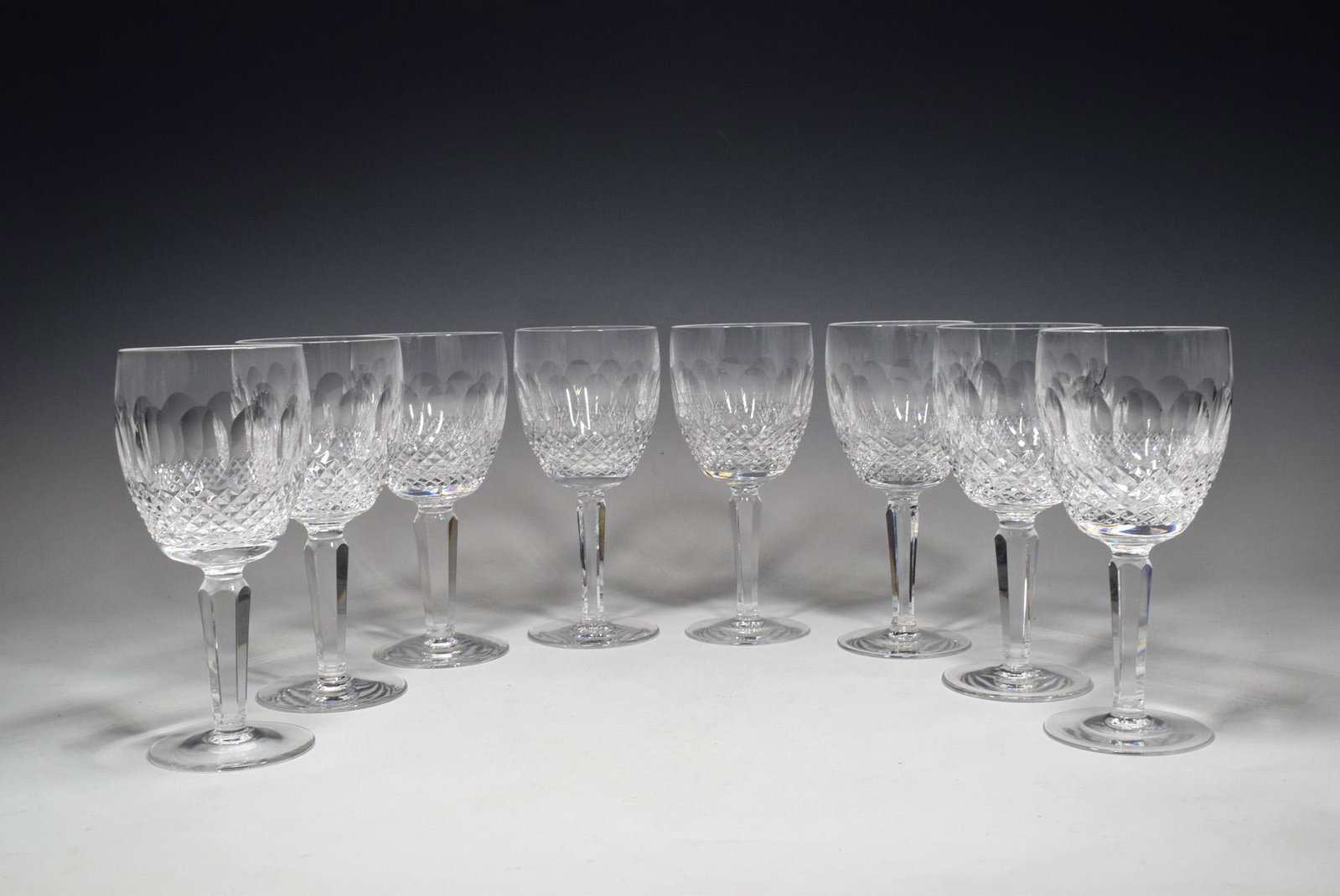 Waterford Set Of 8 Colleen Tall Stem Claret Crystal Wine Glasses: Waterford Set Of 8 Colleen Tall Stem Claret Crystal Wine Glasses (7 x 3.1 inches each)