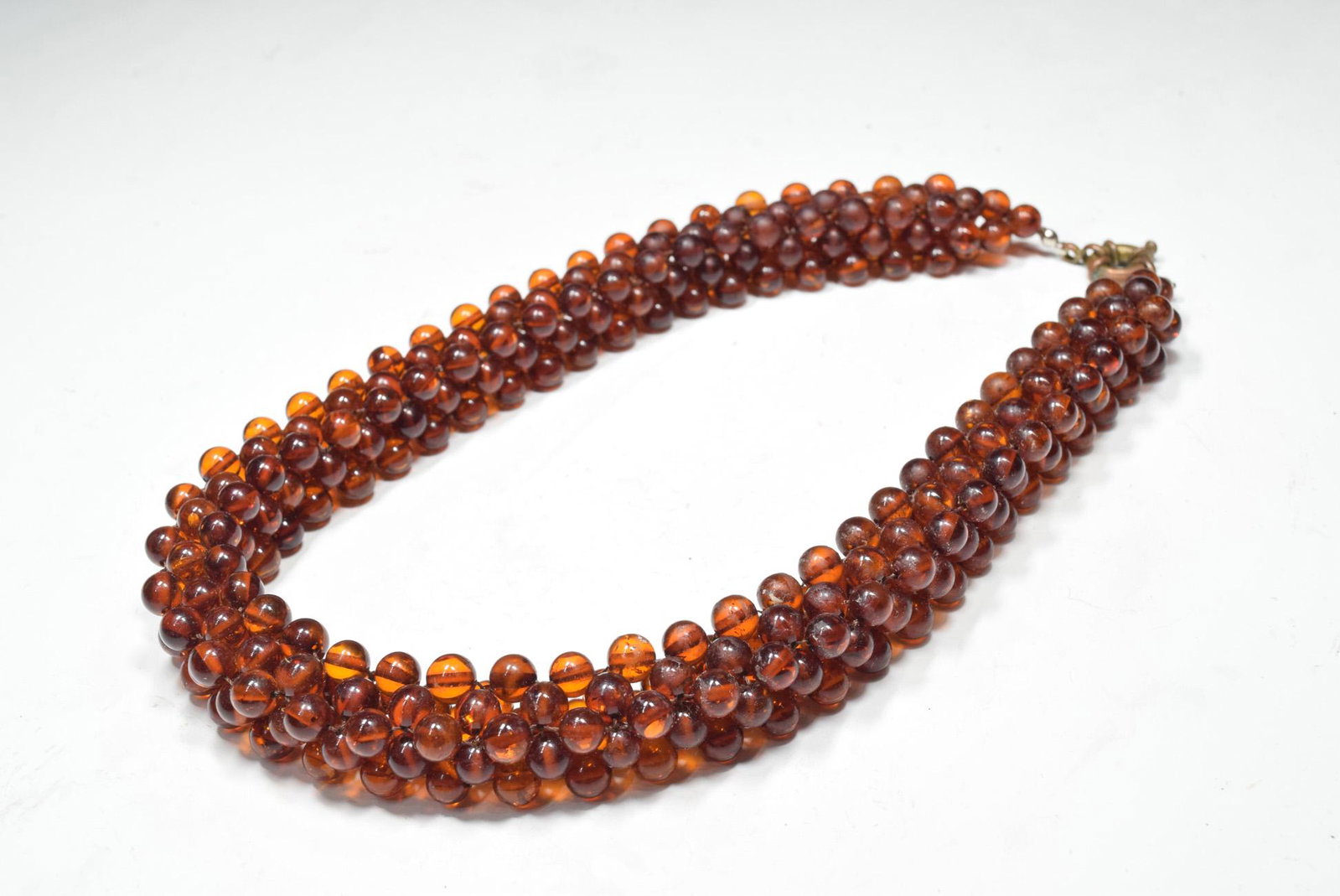 Baltic Amber Woven Choker Necklace: Baltic Amber Woven Choker Necklace (19.2 x 0.5 inches)