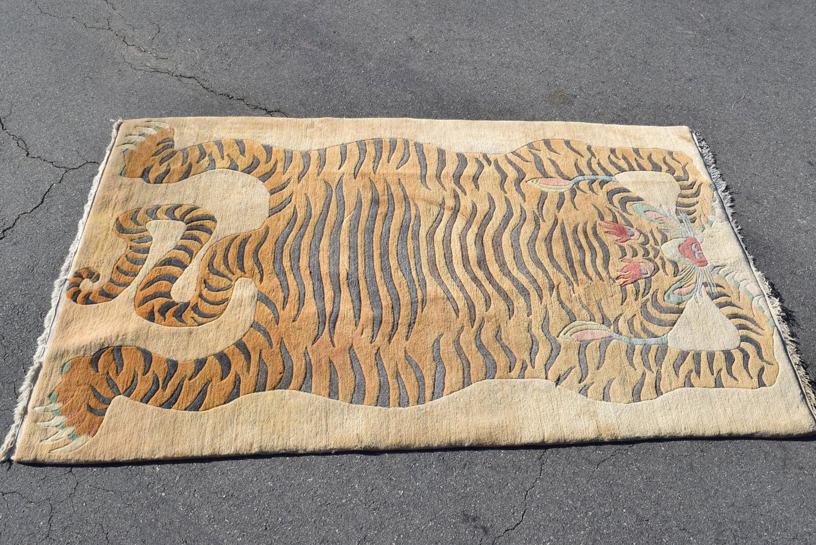 Vintage Chinese Tiger Pattern Carpet (1 of 12)
