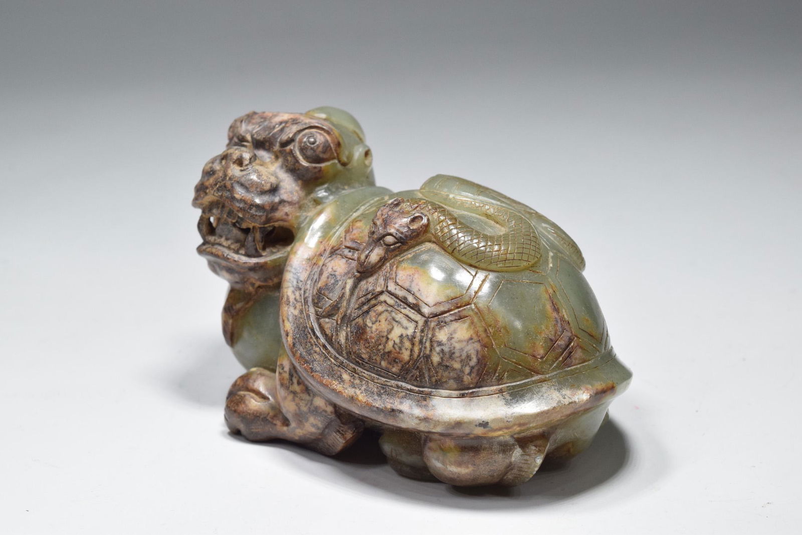 Jade Dragon Turtle Figure Ornament (1 of 6)
