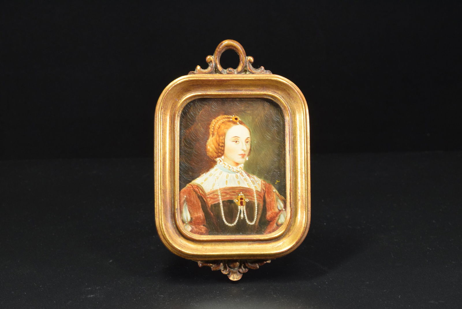 Lady Portrait Oil Painting Miniature (1 of 7)