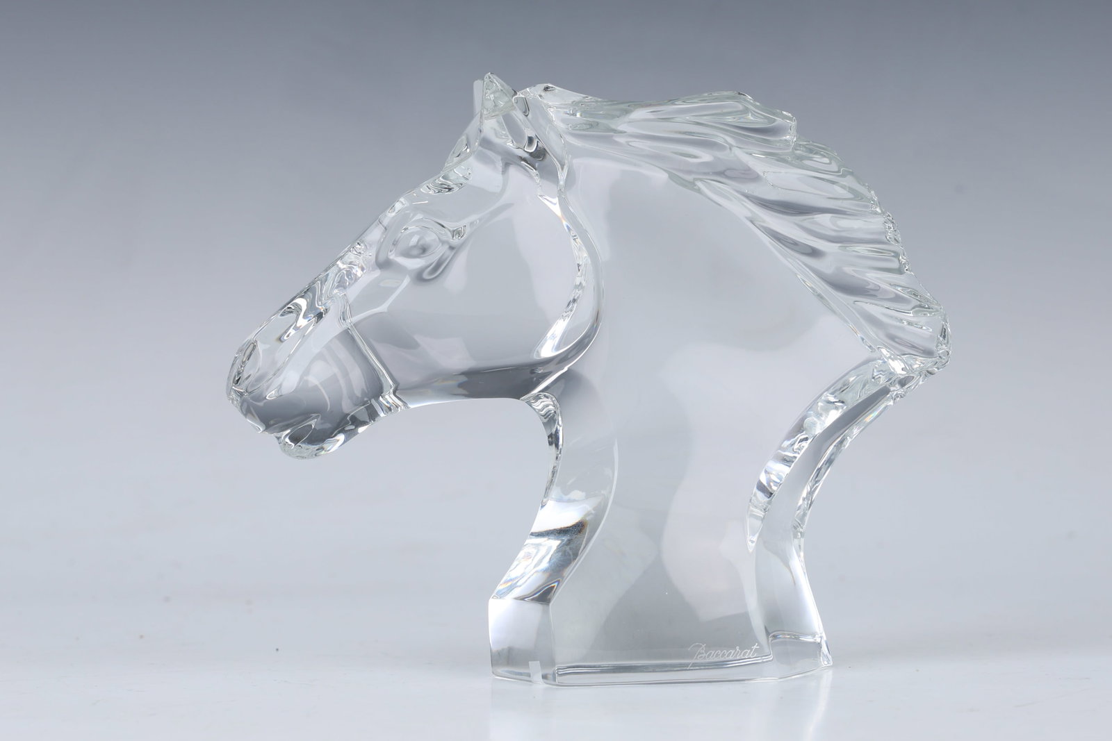 Baccarat Crystal Horse Head: Baccarat Crystal Horse Headï¼ˆ 14.5 cm x 12 cm )