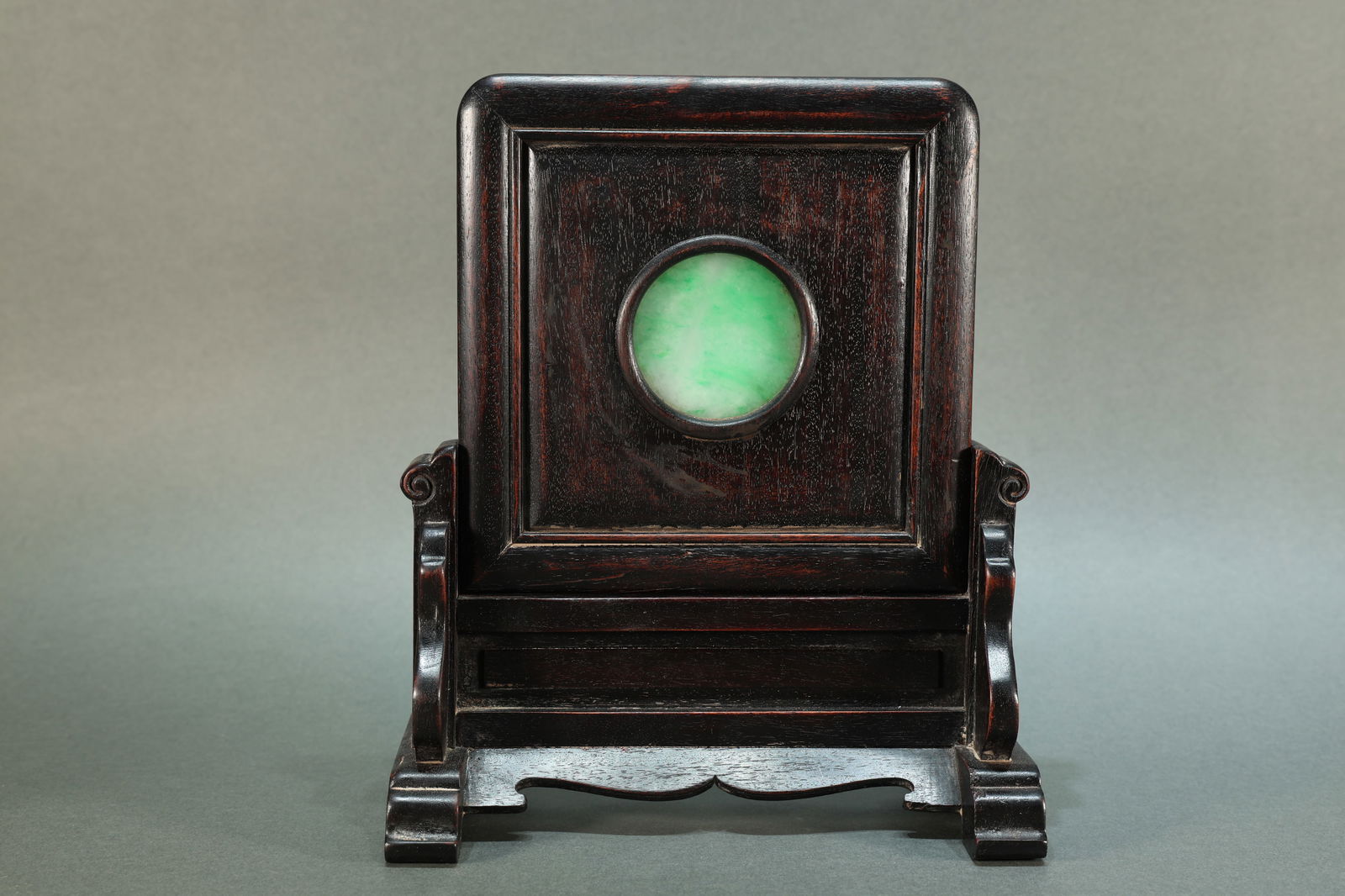 Jadeite Inlaid Red Sandalwood Table Plaque (1 of 11)