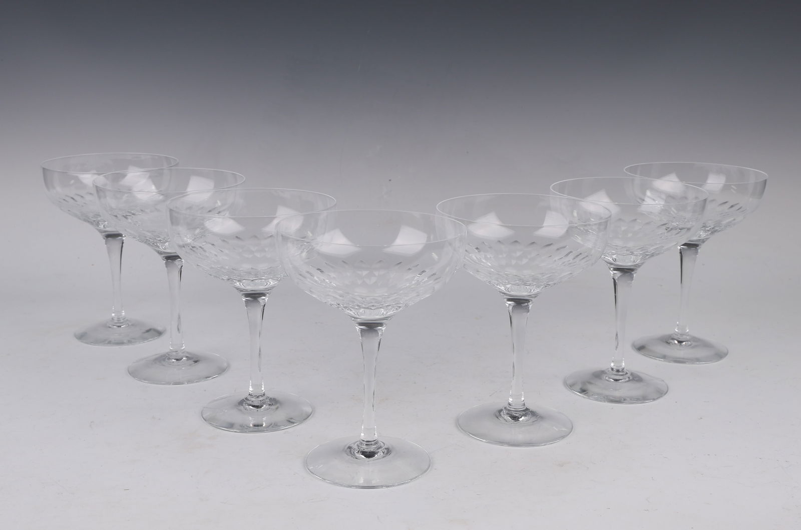Set Of 8 Orrefors Prelude Champagne Sherbet Crystal Glasses (1 of 8)