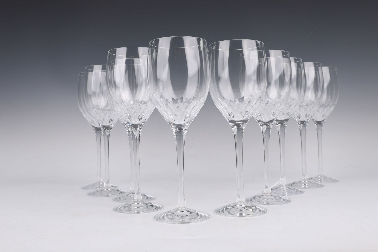 Set Of 10 Orrefors Prelude Fine Crystal Red Wine Glasses: Set Of 10 Orrefors Prelude Fine Crystal Red Wine Glasses ( 20 cm x 6.5 cm each )Set Of 10 Orrefors Prelude Fine Crystal Wine Goblets Designed by Nils Landberg, Prelude has stood the test of time with