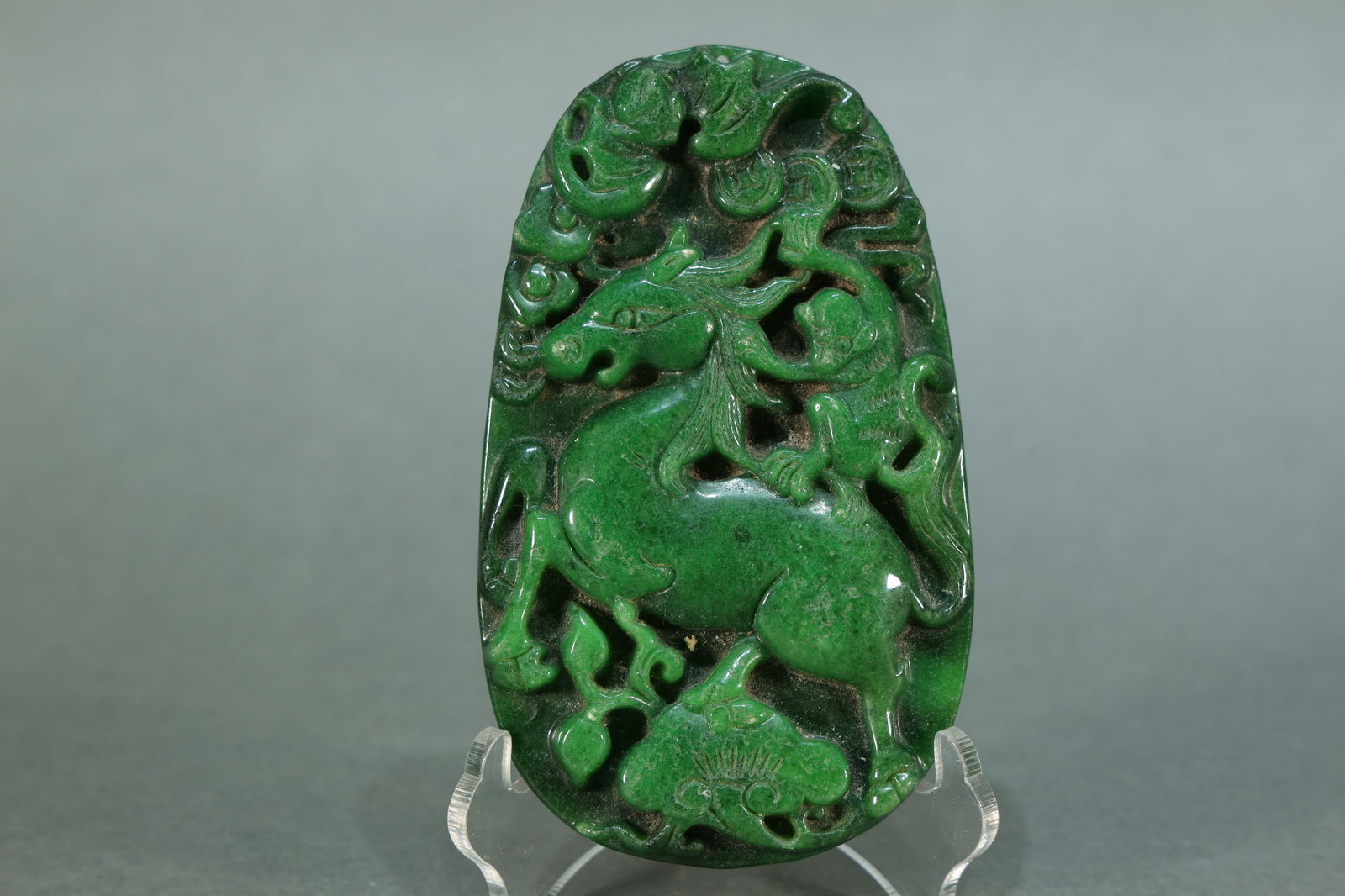 Jadeite Horse Pendant: Jadeite Horse Pendant ï¼ˆ 9.5 cm x 5.7 cm x 2 cm )
