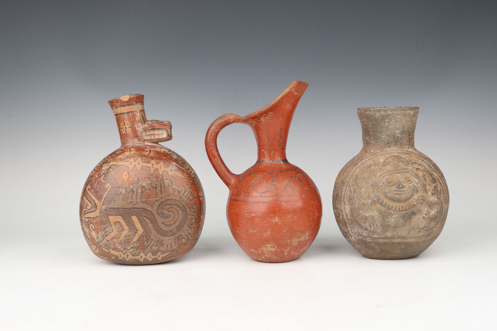 Group of Three Ancient Pottery Pot (1 of 10)